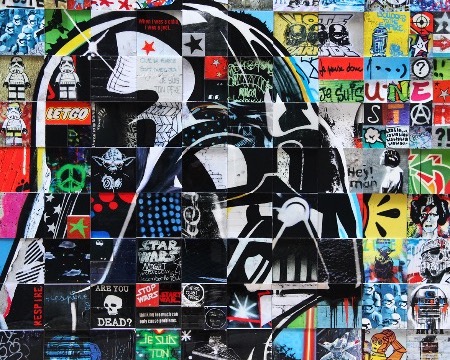 Dark Vador - 100 x 100 cm - Photographie sur aluminium, résine