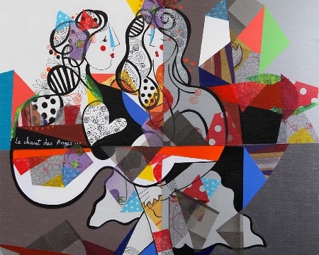 Le chant des anges - 50 x 60 cm - Acrylique sur toile