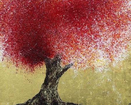 Racine - A 176 - 47" x 47" - Oil on canvas with gold leaf
