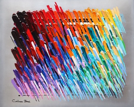 Clear music sounds - 120 x 100 cm - Laque sur aluminium