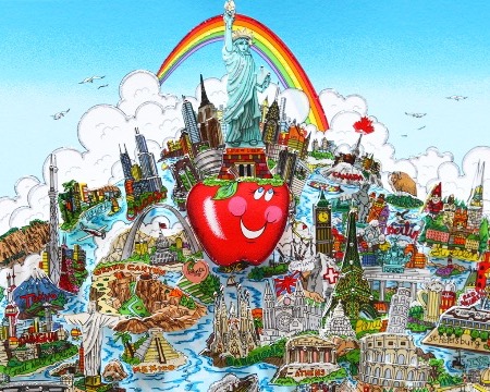 NYC is the apple of the world - 33 x 37 cm - Sérigraphie 3D