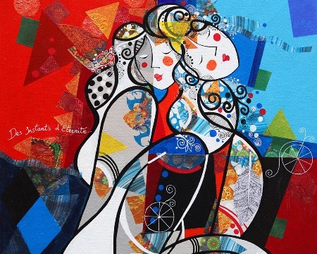 Des instants d'éternité - 60 x 70 cm - Acrylique sur toile