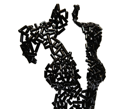 Buste #3 - Sculpture en acier – 55 x 35 x 20 cm
