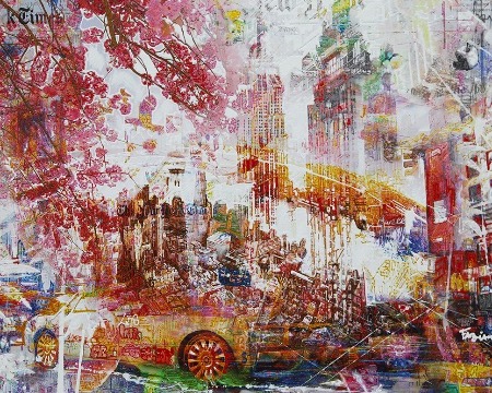 Royls - 110 x 110 cm - Technique mixte sur toile