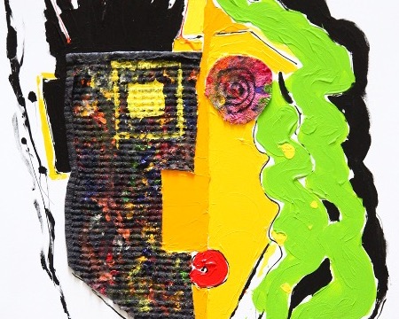 Androgyne - 92 x 73 cm - Technique mixte sur toile