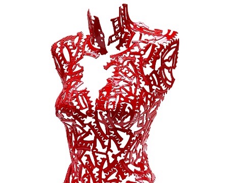 Buste #4 - Sculpture en acier – 55 x 35 x 20 cm