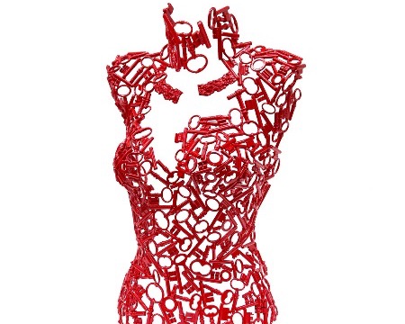Buste #5 - Sculpture en acier – 55 x 35 x 20 cm