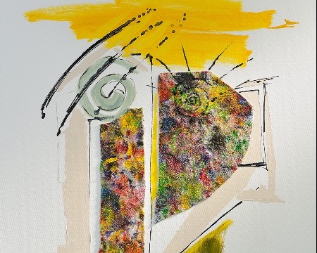 Blondinet - 81 x 65 cm - Technique mixte sur toile