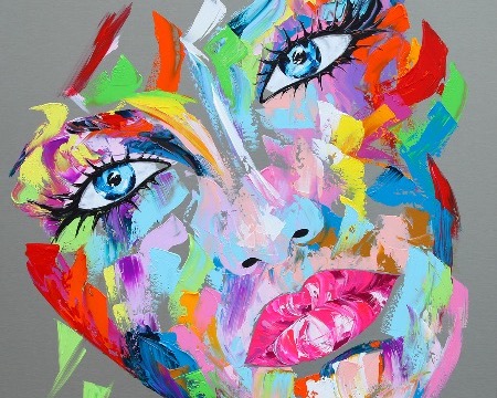 Vanessa - 100 x 100 cm - Acrylique sur aluminium