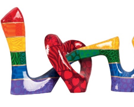Color of love - 26 x 52 x 16 cm - Sculpture en aluminium