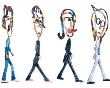 The Beatles XL - 193 x 280 x 60 cm - Sculpture en aluminium