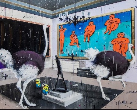 Are you serious - 80 x 120 cm - Peinture à l'huile, acrylique et encre