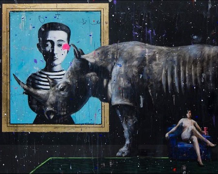 We are different - 100 x 150 cm - Peinture à l'huile, acrylique et encre