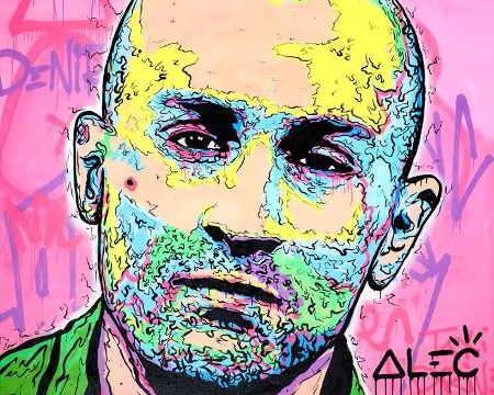De Niro Icon (Taxi Driver Pink Background) - 254 x 239 cm - Technique mixte sur toile