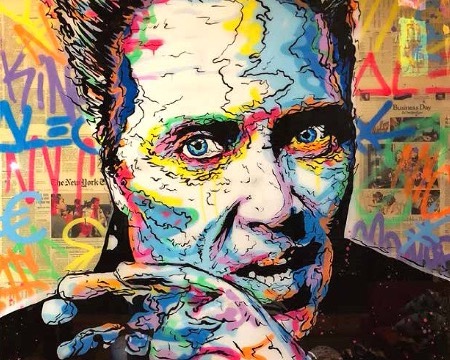 Christopher Walken Icon #2 - 150 x 120 cm - Technique mixte sur toile