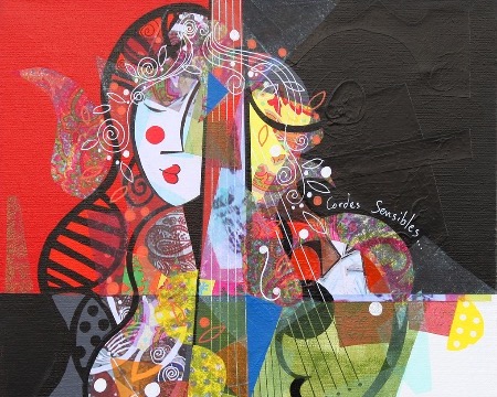 Corde Sensible - 40 x 50 cm - Acrylique sur toile