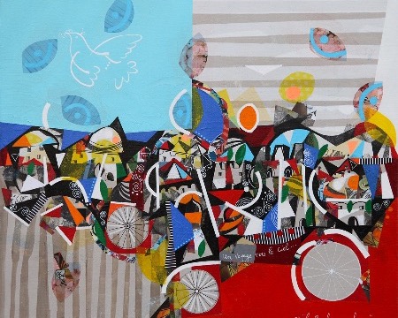 Un voyage vers le ciel - 60 x 70 cm - Acrylique sur toile