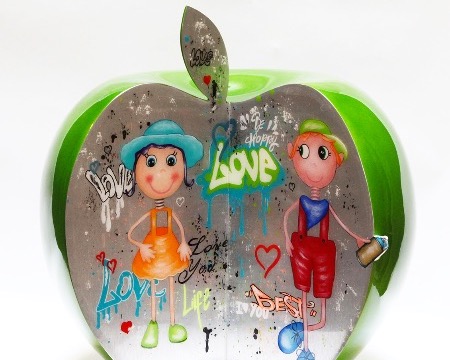 Love rendez-vous - 41 cm - Sculpture en céramique