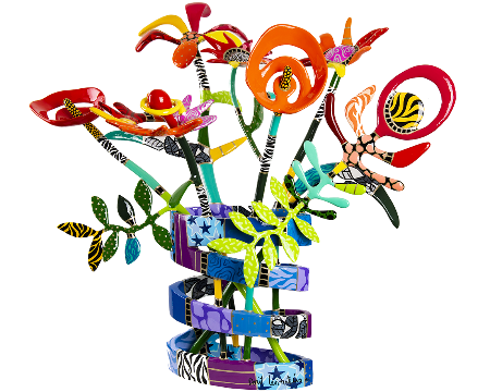 Flower Vase XL - 107 x 132 x 94 cm - Sculpture en aluminium