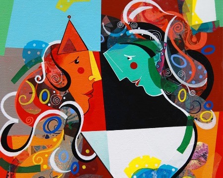 C'est la fête - 50 x 60 cm - Acrylique sur toile