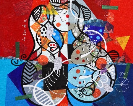 Le don de soi - 50 x 60 cm - Acrylique sur toile