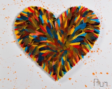 Sweet Little Jungle Love - Splash - 70 x 80 cm - Plumes et dessin