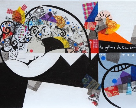 Le rythme de ton amour - 30 x 60 cm - Acrylique sur toile
