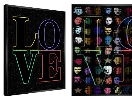 Dark Neon - Kinetic Pop art - 130 x 130 cm