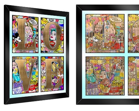 Ramou - Kinetic Pop art - 73,5 x 73,5 cm