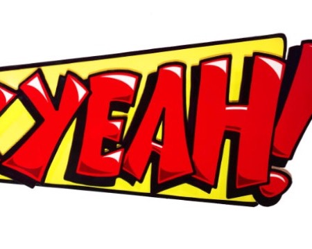 Fuck Yeah - 46 x 18 cm - Sculpture murale 3D en métal découpée au laser