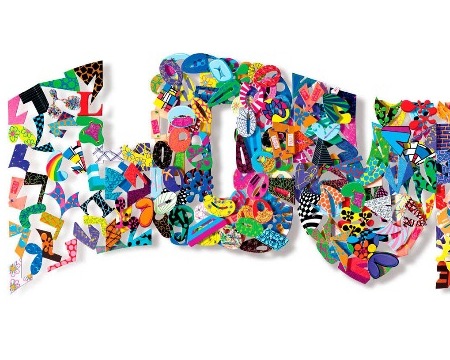 Love letters - 185 x 80 cm - Sculpture murale 3D en métal découpée au laser