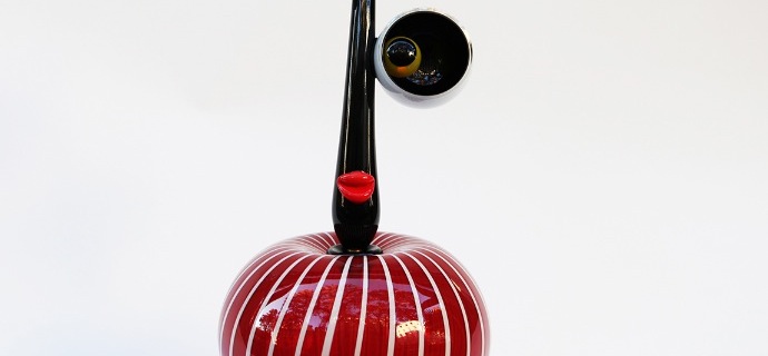 Psycko pomme - Sculpture en verre