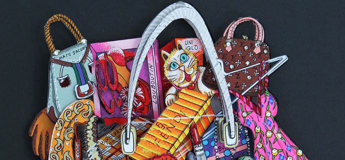 The girls gone out shopping - 41 x 29 cm - Sérigraphie 3D