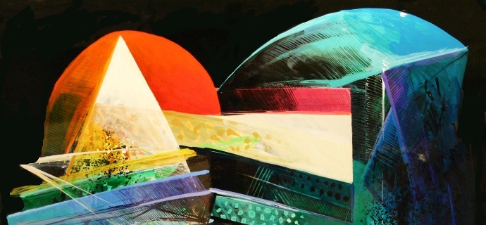 Cosmic view - 110 x 70 cm - Laque sur aluminium