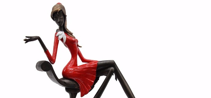 Paola - 29 cm - Sculpture en bronze, piéce unique