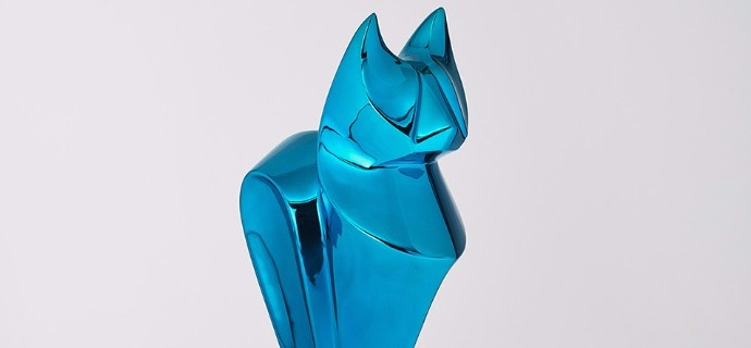 Chat - 55 x 26 cm – Bronze poli miroir