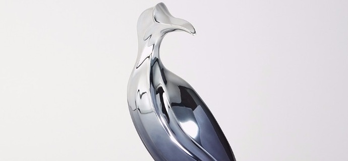 Cormoran - 72 x 45 cm – Bronze poli miroir