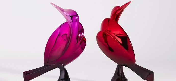 Duo oiseaux éventail - 