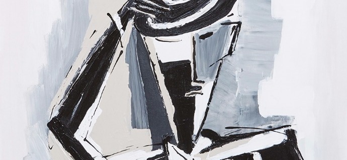 Gentleman - 100 x 65 cm - Technique mixte sur toile