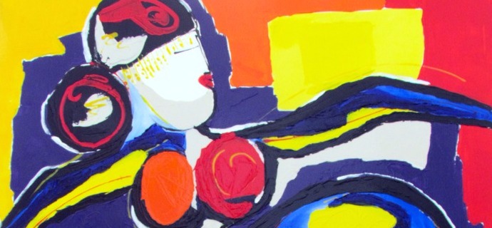 Danseuse - 100 x 81 cm - Technique mixte sur toile
