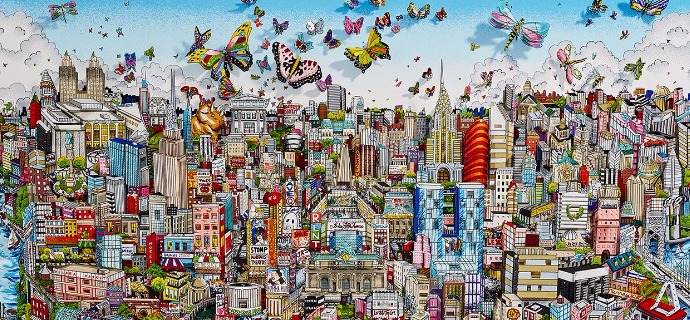 Come fly with me, come fly away in NYC - 102 x 71 cm - Sérigraphie 3D