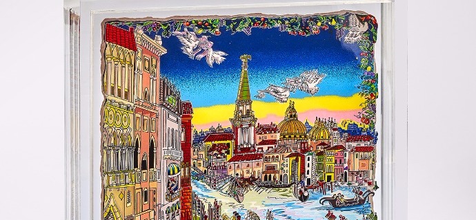 Venise - Box - 49 x 43 x 8 cm - Sérigraphie sur altuglass 3D