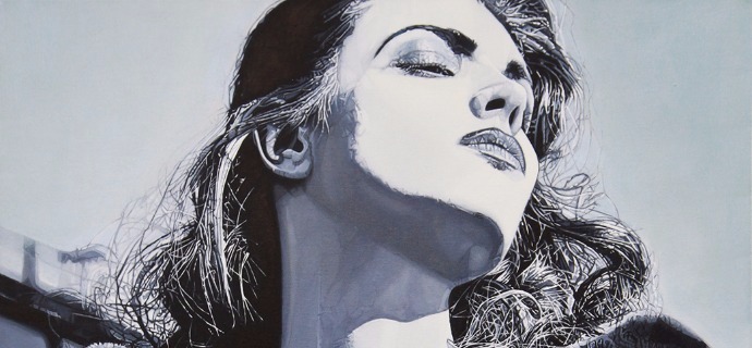 champs et particules - 92 x 73 cm - Huile sur toile - Vendue