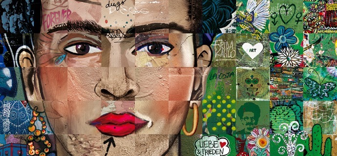 Sacrée Frida - 100 x 100 cm - Photographie sur aluminium