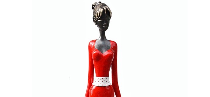 Nelle - 172 cm - Sculpture en bronze, piéce unique