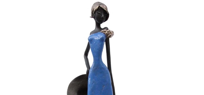 Marie-Claire - 40 cm - Sculpture en bronze