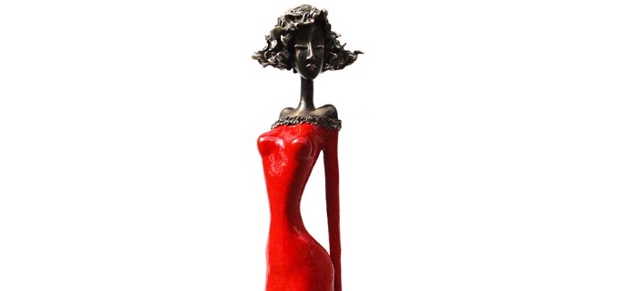 Abby - 107 cm - Sculpture en bronze, pièce unique