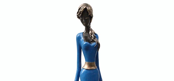 Laura - 172 cm - Sculpture en bronze, pièce unique