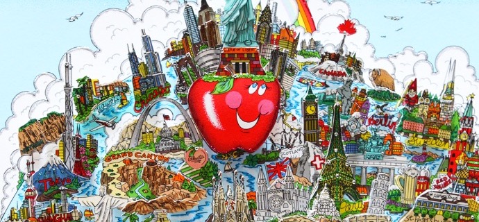 NYC is the apple of the world - 33 x 37 cm - Sérigraphie 3D