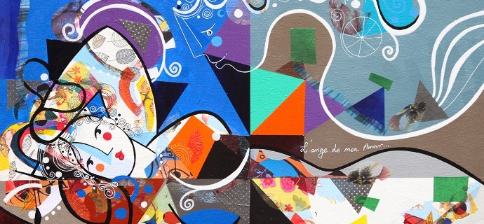 L'ange de mon amour - 60 x 70 cm - Acrylique sur toile